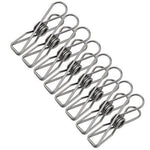 Pingovox Stainless Steel Clothes Pins, Utility Clips Hooks ClothesPin Clothesline Clip for Outdoor Indoor Drying Home Laundry Office Cord Clothespins Kitchen Tools Fastener Socks Scarfs