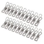 Adv-one Clothes pins, Multi-purpose Stainless Steel Wire,Cord Clothes Peg Clamp Pins Utility Clips,Hooks for Home/Office (40)