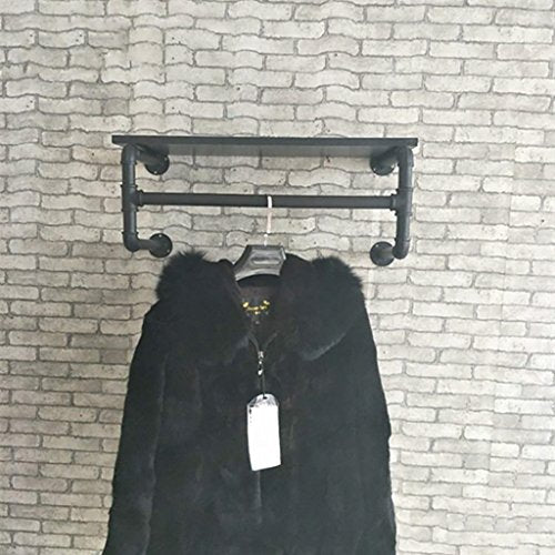 GJ-bgymj Vintage Iron Hose Coat Rack Hanging Barn Clothing Store Shelf Wall Hanger Side Hanging Clothing Display Stand Hook Rack (Size : 100cm)