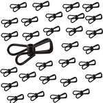 Welldoit Pack of 40 PVC Coated Steel Wire Clips Holders Multi Purpose Clothesline Utility Clips (Black)