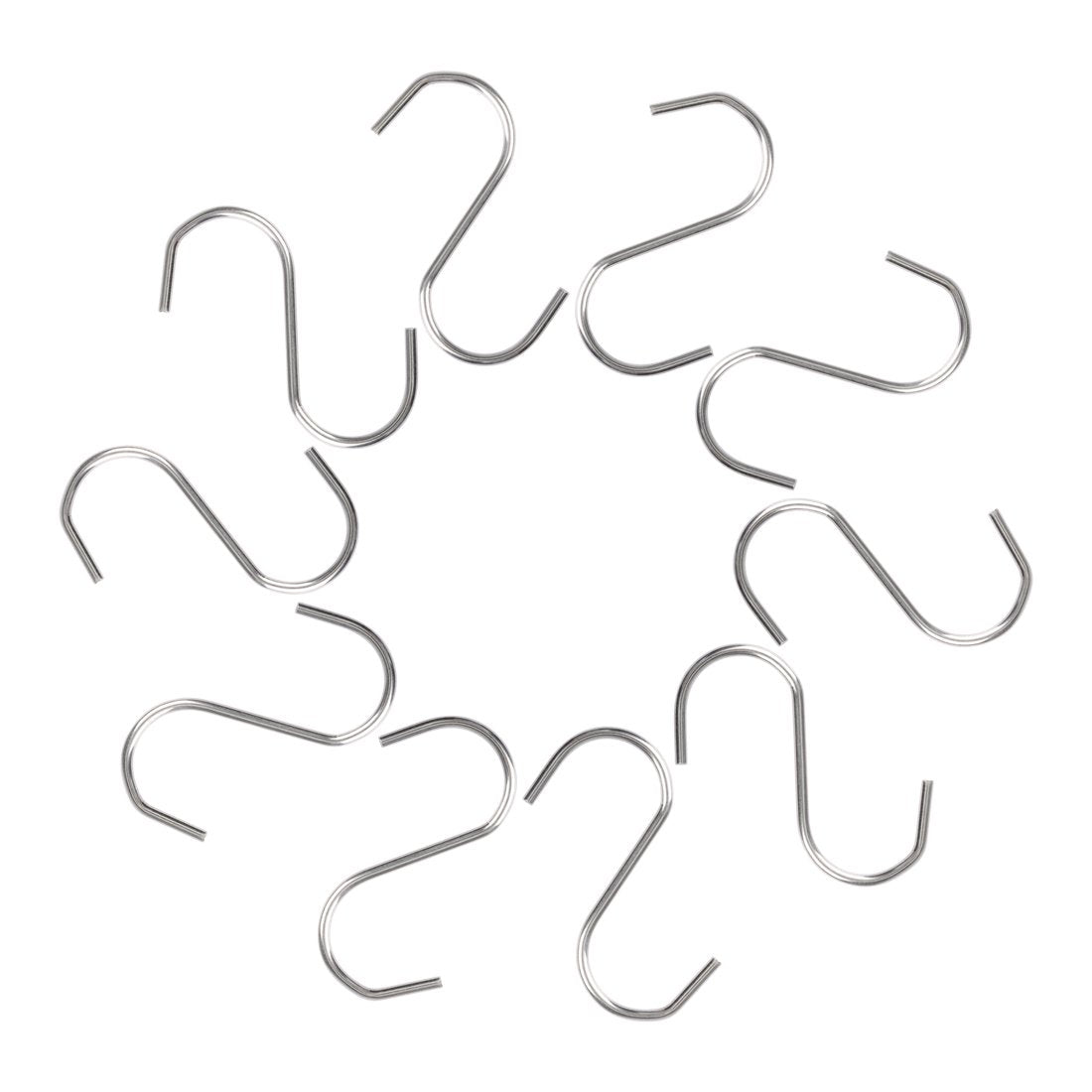 10-Pack S Shaped Hooks Stainless Steel Hanging Hooks