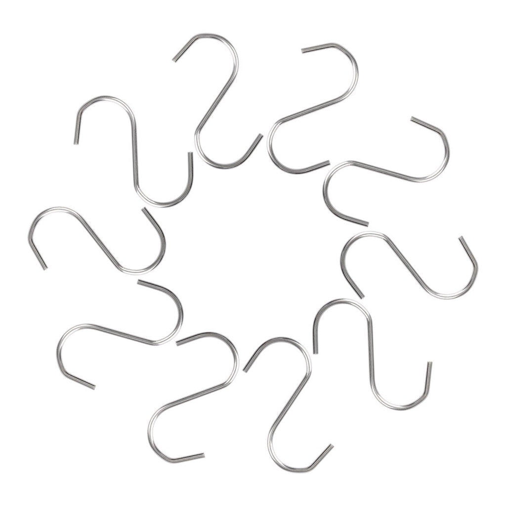 10-Pack S Shaped Hooks Stainless Steel Hanging Hooks