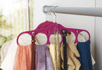 Simplify 4PK Velvet Hanging Accessory Organizer - Fuchsia