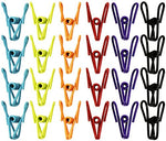 24 Pack Multi Purpose Vinyl Colorful 2-1/4" Bag Clips, All Purpose Wire Clips Assorted Primary Colors by Black Duck Brand(24)