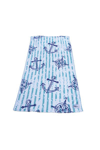 Tillow Oversized Beach Towel with Pillow, Water-resistant Pocket and Touch Screen Phone Pocket, Anchor Design