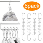 MeetU Closet Organizer 9.5 Inch Cloth Hanger Magic Space Saving Hangers for Closet Wardrobe Closet Organization Closet System (Pack of 6)