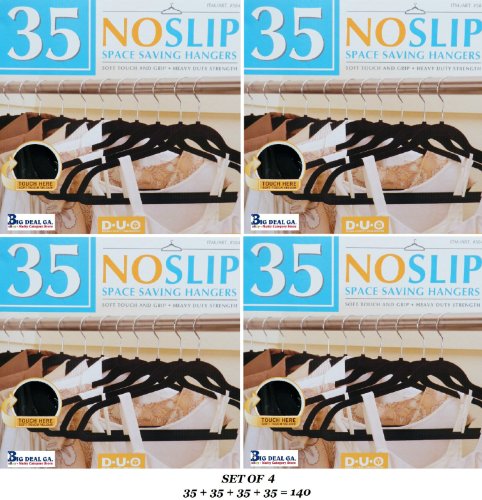 Home & Loft Space Saving Soft Velvet Non-Slip Suit Clothes Hangers (140 Pack)