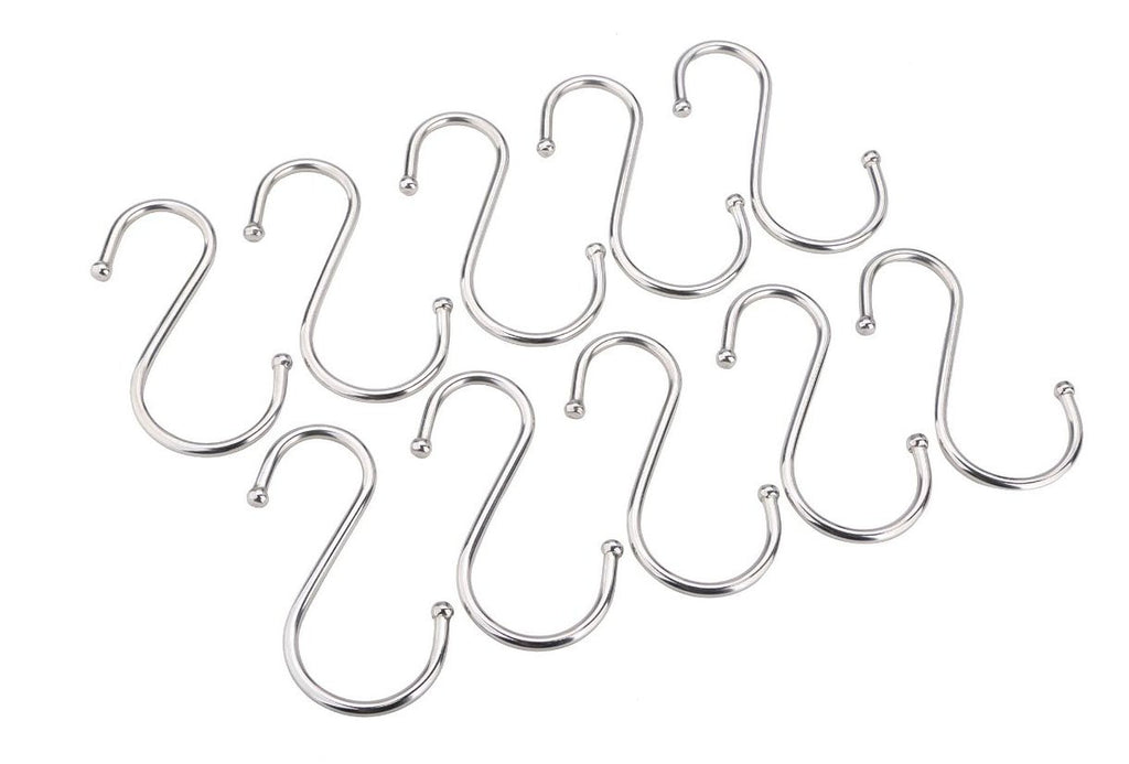 10 Pcs Metal S Shaped Kitchen Spoon Pan Pot Hanging Hooks Hangers (M)