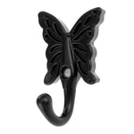 Dophee 1Pc Black Vintage Bronze Butterfly Wall Door Hooks Hanger Clothes Coat Hat Holder