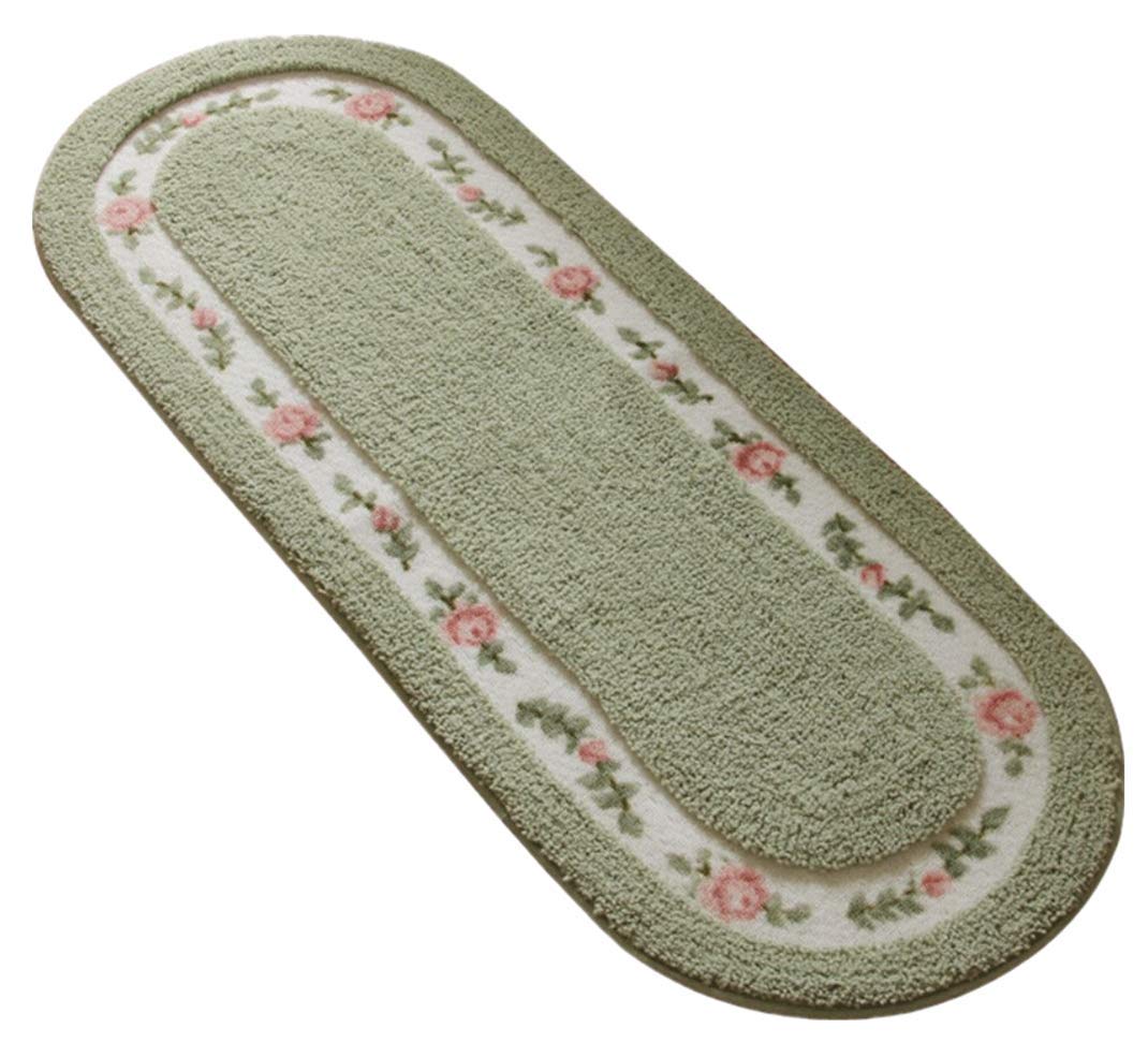 Stay Young Shaggy Area Rugs Bathroom Rugs Rugs for Living Room Rugs for Bedroom Outdoor Rugs Kitchen Rugs Bath Mat (Pretty Green,Rose Flower Design)