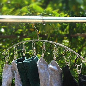 Ringbe Laundry Socks Hanger, Indoor Space Saver Outdoor Rust-Free Sock Underwear Dryer Stainless Steel Drying Rack