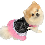 Pet Dress,Hemlock Pet Clothing Dog Dot Skirt Puppy Princess Dress (M, Black)