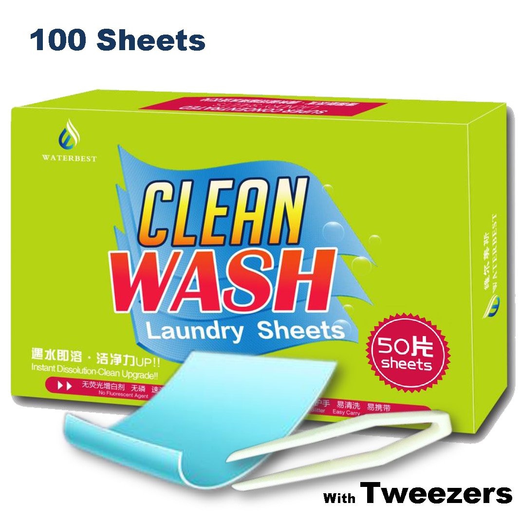 Tonelife 100 Sheets Scented Nano Technology Super Condensed Laundry Detergent Sheets 4-in-1 Laundry Pacs: Detergent, Stain Remover,Brightener.100 load Laundry Revolution