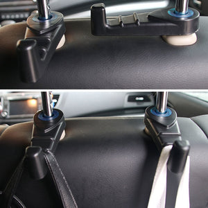Auwer Fashion 2Pcs Universal Car Vehicle Seat Back Headrest Hanger Holder Hook for Bag Purse Cloth Grocery Coat Organizer
