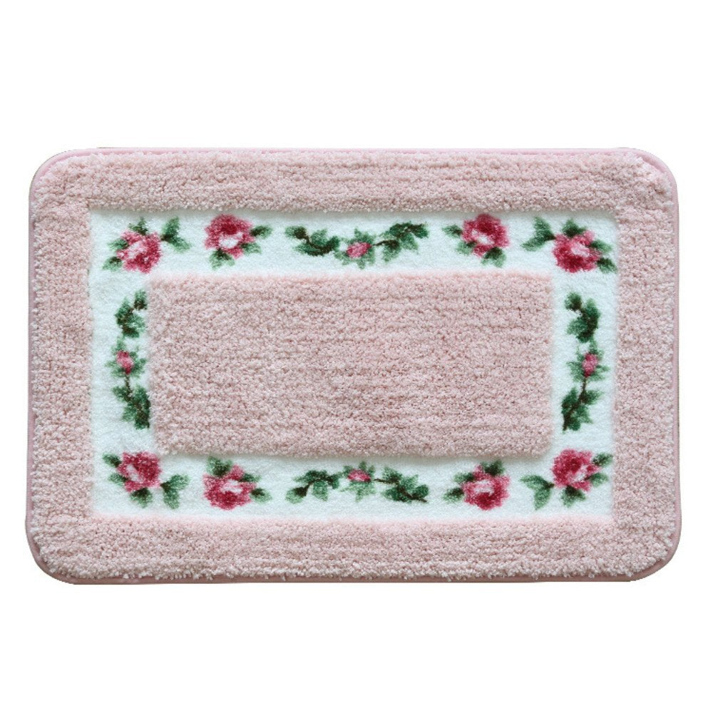 Stay Young Bathroom Rugs Bath Mat Door Mat Kitchen Welcome Mat Soft Non Slip Absorbent Design Nice Rose Flower Rug