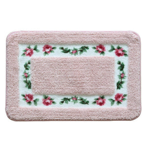 Stay Young Bathroom Rugs Bath Mat Door Mat Kitchen Welcome Mat Soft Non Slip Absorbent Design Nice Rose Flower Rug