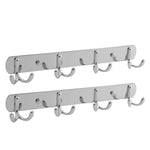 WEBI Tri Hook - Heavy Duty,Decorative Coat Hook Rack Rail Triple Hooks for Bathroom Kitchen Office Entryway,Wall Mounted,4 Hooks