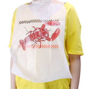90-Piece Party Supply Lobster Bibs Seafood Feast Adult Disposable Bibs Protect Clothes from Spills
