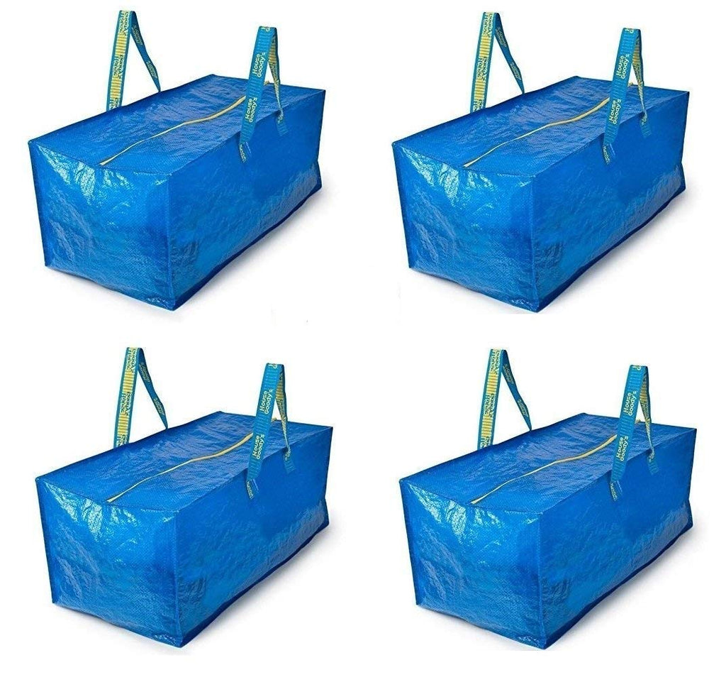 House Goody's Zippered Extra Large super strong Reusable Grocery,Shopping, Moving,Garment Laundry Storage Bags, Compatible with IKEA Frakta Hand Cart. Max. load: 55LB. 20 Gallon. 1-Pack