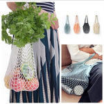 LtrottedJ Mesh Net Turtle Bag String Shopping Bag Reusable Fruit Storage Handbag Totes New (White)