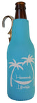 CoozieClaw Unique Bottle Cooler with Built in Hook and Bottle Opener Fun Gift #1 Hanging Bottle Holder Easily Hang Your Cold Beer Bottle Sleeve Anywhere (1, Turquoise With Logo)