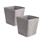 DII Collapsible Polyester Storage Basket or Bins, Home Organizer Solution for Home, Office Desk, Shelf, Bedroom & Closet (Set of 2 Large Cubes - 13") - Gray