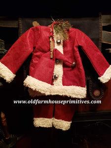 #SANTA2 Large Burgundy Hanging Santa Suit 🎅