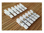 Mini White Magnetic Clothespins Clip Magnets Fridge Magnets Bulletin Board Magnets 12 pack