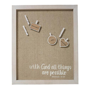 Make It Happen Wall Art: Utility Board With God All Things Are Possible