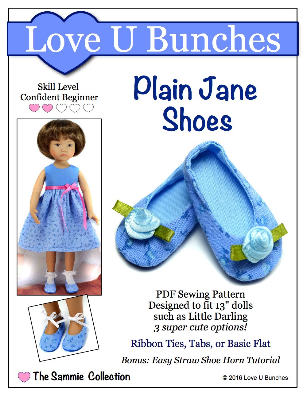 Plain Jane Shoes for Little Darling Dolls