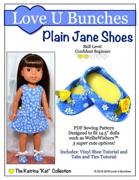 Plain Jane Shoes 14.5" Doll Clothes Pattern