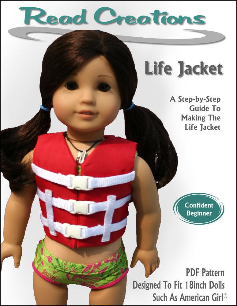 Life Jacket 18" Doll Clothes Pattern