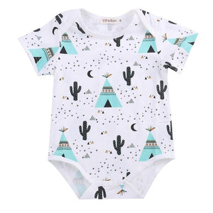 2016 Summer new baby boys clothes pineapple cactus pattern short sleeve infant cotton jumpsuit newborn baby girl rompers