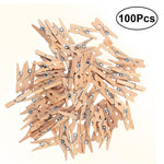 100pcs 2.5CM Wooden Clothespins Clothes Pegs Pins