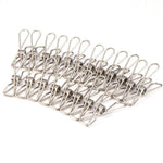 20pcs Multipurpose Stainless Steel Clips Clothes Pins Pegs Holders