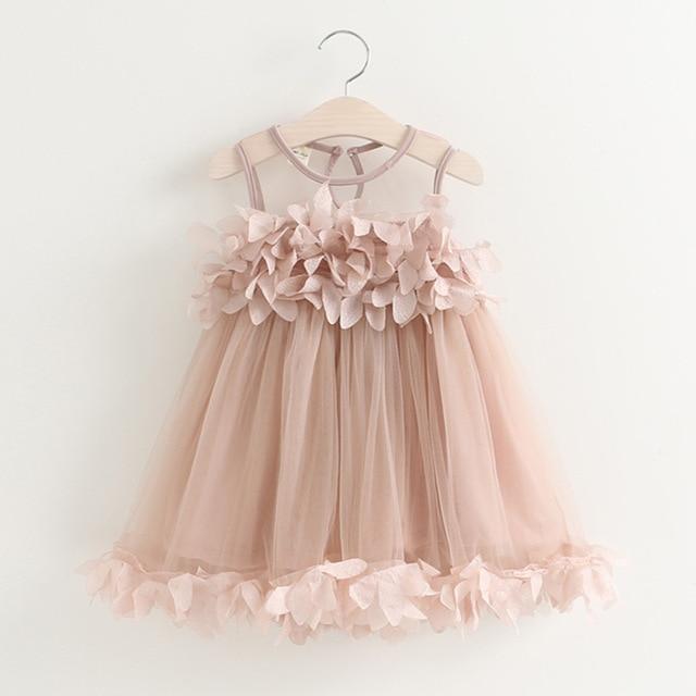 Bear Leader Girls Dress 2018 New Summer Mesh Girls Clothes Pink Applique Princess Dress Children Summer Clothes Baby Girls Dress